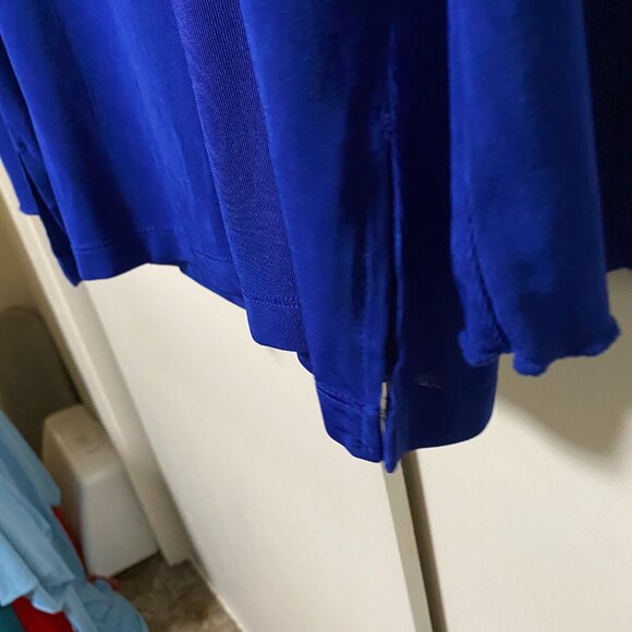 Slinky Brand, long bell sleeve, royal blue tunic, size L* - Picture 8 of 10